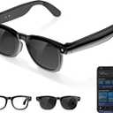 AI Smart Glasses with Camera , 4K Photos & 1080P Video,Real-Time Translation, Bluetooth 5.3 Audio for Photos & Videos, Assistant Conversation, Suitable for Vlogging,Cycling, Hiking Travel, Business