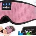 MUSICOZY Sleep Headphones, Bluetooth 5.4 Sleep Mask Headband Headphones Sleeping Eye Mask, Wireless Music Earbuds Earphones with HD Stereo Speakers for Side Sleepers, Cool Gadgets Unique Gift
