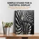 2 x TR-LIFE 8 Inch Large Plate Stands for Display - Metal Plate Holder Display Stand + Frame Holder Stand for Picture, Decorative Plate, Platter, Plaques, Book, Photo Easel Tabletop (Gold 2 Pack)