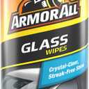 Armor All Car Glass Wipes, Auto Glass Cleaner for Film and Grime, 30 Count