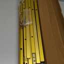 43.5" Gold Metal Easel Stand for Sign, Heavy Duty Folding Easel for Wedding Welcome Sign, Decorative Easel for Mirror, Art, Photo, Adjustable Painting Display 4-Tier Height