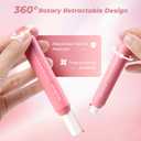 Nicpro 6 Pack Rotary Retractable Erasers, Soft TPE Twist Erasers in Cute Rainbow Colors, Clean Erasing Large Pencil Eraser for Students Kids, School Supplies, Office, Stationary, Drawing & Journaling