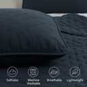 ROARINGWILD Oversized King Quilt Sets with Pillow Shams, Navy Blue California Cal King Size Lightweight Soft Coverlet Bedspread, Thin Bedding Set Bed Cover, 3 Pieces, 118x106 inches