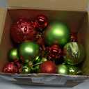 36 Pcs Christmas Balls Ornaments for Ceiling, 1.6'' 2.4'' 3.2'' Large Big Shatterproof Christmas Hanging Decorations Balls for Tree Xmas Holiday Party Indoor(Red, Emerald Green)