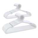 ABHENG Plastic Kids Hangers, Pack of 60, Ultra Slim Closet Hangers, Non-Slip, Space-Saving, Sturdy, 14" W x 7" H (for Children Aged 7-12 Years), White, UAPY0760W
