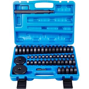 52 in 1 Custom Bushing Driver Set, Transmission Bushing Driver Removal Set Wheel Axle Bearing Race and Seal Installer Tool Kit (Blue)