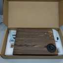 Hjarta 40 Inch Free Standing Towel Racks for Bathroom, Black Towel Holders with Wooden Base, 2-Tier Freestanding Towel Holder Stand for Bath Towel Sheet