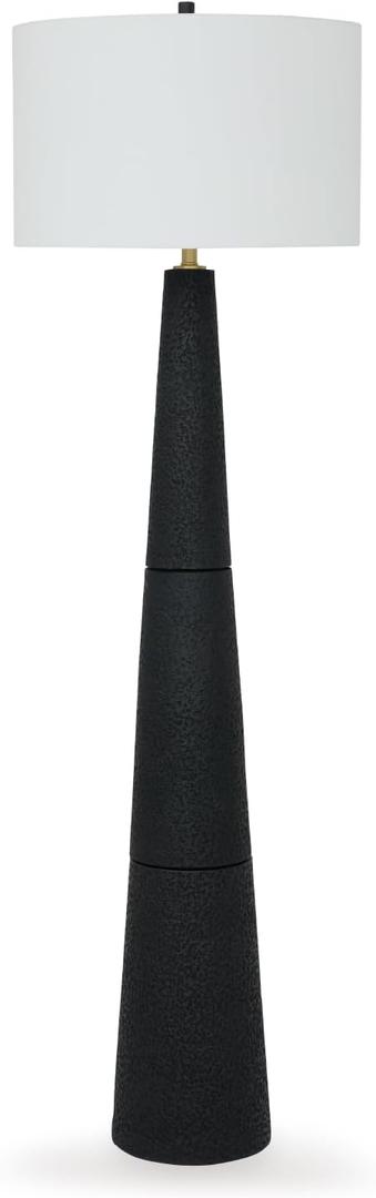 Signature Design by Ashley Hallburg Modern Textured Polyresin Floor Lamp with 3-Way Switch, Black