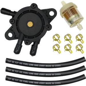 Strongthium Fuel Pump with Filter & Hose for Kohler Kawasaki Honda Briggs and Stratton Cub Cadet MTD
