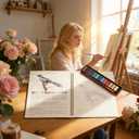 2 x LAOBUSEI Watercolor Workbook, Large 10.3x8.3” Beginner Friendly Watercolor Painting Kit with Thick Paper & 3 Brushes Included, Bird, Animal, Ocean & Flower Themes