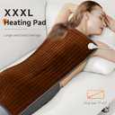 XXXL Heating Pad for Back Pain Relief, Heated Pad for Neck/Shoulders/Legs/Knees/Feet/Cramps, 6 Heat Settings Auto-Off, Heat Pads for Women, Birthday Mothers Day Gifts for Mom Wife Grandma Her, 17"x33" (Brown)
