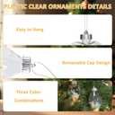 8 Pcs Clear Christmas Ornaments Irregular Shaped Fillable Ornament Crafts Xmas Tree Decoration Creative for Holiday Pendant (Heart&Bulb)