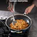 Wok pan with Lid, Hybrid Ceramic 13 Inch Tri-Ply Stainless Steel Woks & Stir-fry Pans Nonstick, Non-Toxic, PFAS/PFOA/PTFE Free, Metal Utensil Safe, Dishwasher & Oven Safe, Induction Compatible