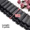 PAGOW 5 Yards Cotton Eyelet Lace Trim, Black Cotton Floral Scalloped Lace for Sewing Dresses, Baby Clothes, Bags, Pets Clothes (5.9inch Wide)