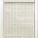 Radiance Cordless Bamboo Roman Shades for Windows - Matchstick Bamboo Blinds for Semi-Private Light Control - Easy to Lift & Fold Up Window Shades - White - 30" W x 64" L - (2215328E)