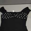 WDIRARA Women's Polka Dots T Shirts Twist Front Sweetheart Neck Cap Sleeve Tee Tops, Small
