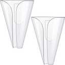 CHENGU 2 Pcs Plastic Soap Holder Drainage Wall Mounted Soap Saver Tray Self Draining Dish No Drilling for Shower Wall Home Bathroom Counter Bathtub Kitchen Sink Accessories(Clear)