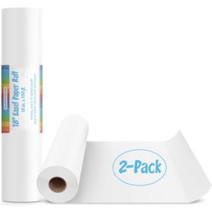 2 Pack of 18-Inch Easel Paper Roll for Arts & Crafts, Fits Most Standard Kids Easels, 100-Foot Rolls, 18" x100'