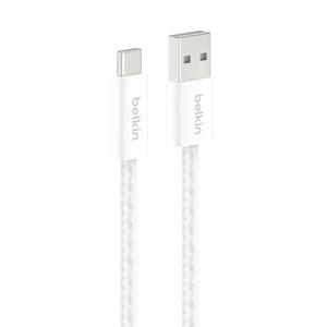 Belkin USB A to USB C Cable, 3.3ft, 15W - Type C Charger, iPhone Charger Cord, Soft, Braided, Flexible for iPhone 17 & 16, Galaxy S25, Pixel 10, iPad Pro, Airpods Pro, Switch & More - White