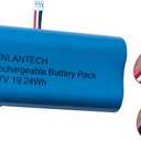 AOLIKES 3.7v 5200mAh 18650 1s2p Rechargeable Lithium-ion Battery with Jst PH2.0/3P Connector Plug Wires / 5C Cells, Support Fast Charging