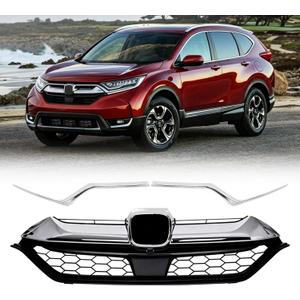 Front Bumper Grille For 2017-2019 Honda CRV With Headlight Molding