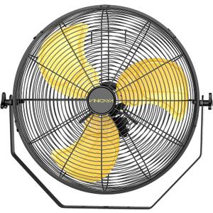 20 Inch Industrial Wall Mount Fan, 5200 CFM Industrial Metal Wall Fans with Poweful Motor, 3 Speed, Heavy Duty Construction Indoor for Warehouse, Workshops, and Garage, UL Listed
