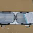 HOMBERKING 8 Pack Glass Meal Prep Containers 3 Compartment, 36oz Glass Food Storage Containers with Lids, Airtight Lunch Bento Boxes, BPA-Free & Leak Proof (8 lids & 8 Container) - Black