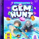 Dan&Darci Pool Gem Hunt Diving Game for Kids - Pools Toys for Kid Ages 6 7 8 9 10 11 12 Year Old - Water Games Swimming Dive Toy - Gifts for Girls, Boy Ages 6-8, 8-12, Summer Fun, Medium, Small