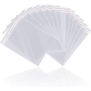 LonlyEagle 200 Pcs 7"x10" Self Sealing Cellophane BagsClear Cellophane Cello BagsFit 7"x10" Inch Cards PhotosEnvelopes CandySelf Adhesive for Packaging Gifts,Cookies