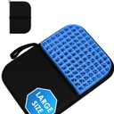 Gel Travel Seat Cushion, Portable Airplane Seat Cushion, 16.5" x 12" Large Size Foldable for Airplane Seats, Office Chair, Camping, Bleachers, Flights, Commute