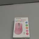 memzuoix 2.4G Wireless Mouse, 1400 DPI Mobile Optical Cordless Mouse with USB Receiver, Portable Computer Mice for Laptop, PC, Desktop, MacBook, 5 Buttons (Pink)