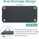 Diatomite Stone Sink Tray Drying Mat for Kitchen Sink Bathroom Counter Trays Diatomaceous Earth Dish Water Absorbing Stone Quick Dry Soap Tray Dispenser Holder Black Bathroom Decor Accessories (Dark Grey Diatomite)