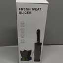 Fresh Meat Slicer, Cleaver Kitchen Knife Set Manual Meat Slicer for Beef Pork, Adjustable Thickness 2mm or 4mm, Manual Jerky Slicer for Home Cooking BBQ Hot Pot(COLOR:Black)