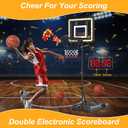 Kids Indoor Basketball Hoop with Scoreboard & Timer,Toddler Adjustable Height Basketball Goal Toy for Outdoor Backyard,Sports Game Play