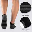 COOVAN 10 Pairs Mens Ankle Socks Men 10 Pack Low Cut Comfort Cushion Casual Socks (Black) Large-X-Large