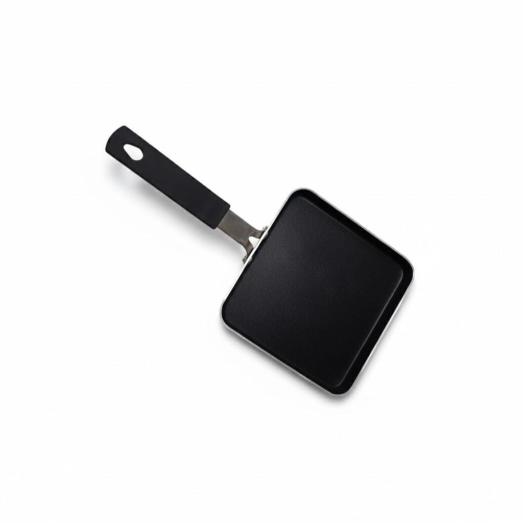 Non-Stick Every Day Square Griddle, BPA-Free Comfort Grip Silicone Handle, Dishwasher & Oven Safe, PFAS-Free Ceramic Skillet, Pancake Pan, Black