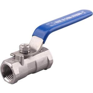 DERNORD Stainless Steel Ball Valve 1PC Type 0.25" NPT Standard Port for Water, Oil, and Gas (1/4 Inch Ball Valve)