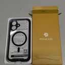 Miracase for iPhone 16 Case 6.1'', Full-Body Bumper Phone case with Built-in Full Glass Screen &Camera Control,No Gap,Compatible with MagSafe,Drop Proof 16 Cover,Black (Magnetic Classic Black)