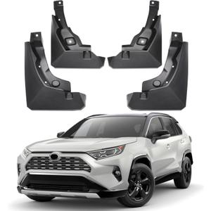 Mud Flaps Fit for Toyota RAV4 2019-2025, OEM Style No Drilling Mud Guards for RAV 4, Mudguard Mudflap Mud Guards Rear Tire Splash Compatible with 2021 2022 2023 2024 Toyota RAV4 Accessories (4PCS- NOT for Adventure TRD Off-Road)