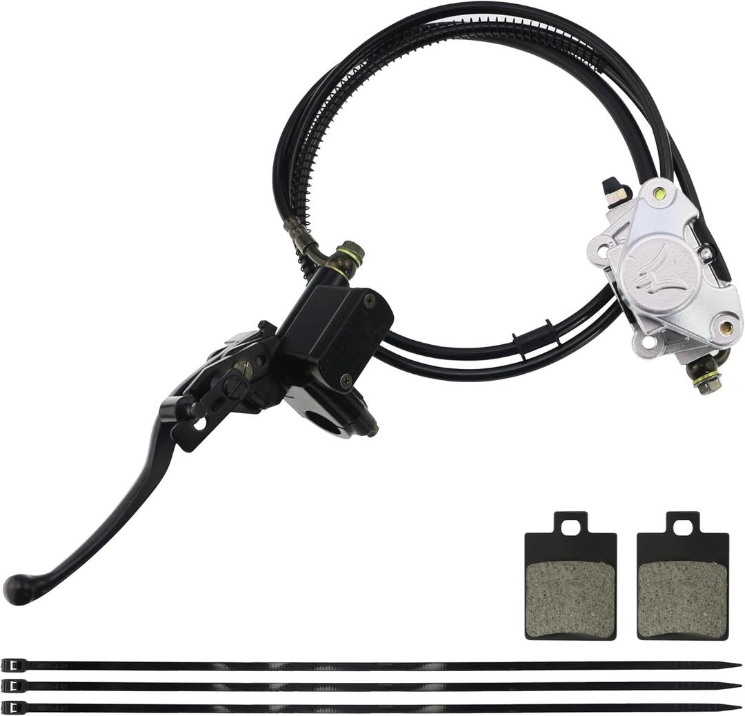 PRO BAT Hydraulic Rear Disc Brake Caliper Master Cylinder with Brake pads for GY6 150cc 200cc 250cc Chinese ATV Quad 4 Wheeler Dune Buggy Go Kart Taotao Coolster Roketa Peace SunL