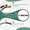 Giraffe Tools Leader Hose 5/8" x 4ft, Custom Length, No Kink, Flexible, Leakproof Water Hose, Double Female Fittings, 600 Burst PSI, 4ft, Black Orange