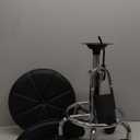 Swivel Stools with Wheels Height Adjustable Rolling Spa Stool Backrest Black