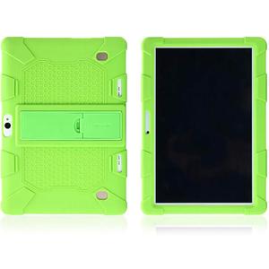 Universal Shockproof Silicone Stand Case Cover for 10.1 Inch Android Tablet PC Protective (Light Green)