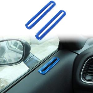 Voodonala for Challenger Door AC Outlet Vent Ventilation Grille Embellishment Cover Trim for 2015-2024+ Dodge Interior Challenger, ABS Blue 2pcs