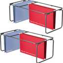 2 Sets Upgraded Adjustable Hanging File Folder Frame, Legal/Letter Size, Length Adjusted 16 to 25 inches, Heavy Duty Steel File Drawer/Cabinet Organizer Insert, Hanging Folder Holder, 12.598" W X 9.45" H