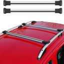 OMAC Roof Rack Cross Bars Luggage Carrier for Jeep Liberty 2002-2007 Gray 2 Pcs for Travel Kayak Canoe Surf Ski Snowboard Camping (Silver)
