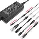 42V 2A Power Adapter with 6-in-1 Connectors for 36V Lithium Battery Fast Charger Replacement,for Sports Mod,Pocket Mod,Jetson,Razor,Bird,Segway,Swagtron,Gotrax