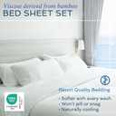 Hotel Sheets Direct 4 Piece Bed Sheet Set Full Size, 100% Viscose Derived from Bamboo Sheets Set with 1 Pillowcase, Cooling & Breathable Luxury Bedding, Moisture-Wicking, Silky Soft Texture, Rose Pink