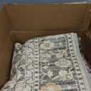 7X9 Area Rugs Machine Washable Rugs for Living Room Bedroom Hallway, Non Slip Indoor Soft Accent Distressed Boho Vintage Print Lightweight Thin Low Pile Carpet (Deep Brown/Gold, 7x9) (Coffee)