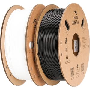 Creality High Speed PLA Filament 1.75mm Bundle 2Kg, 3D Printer Filament for 300mm/s Printing, Rapid PLA Filament No-Tangling, Dimensional Accuracy +/- 0.02mm for Most FDM 3D Printers (Black & White)